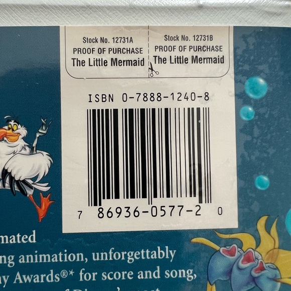 Disney’s MASTERPIECE The Little Mermaid Fully Restored Special Edition VHS - Picture 2 of 8